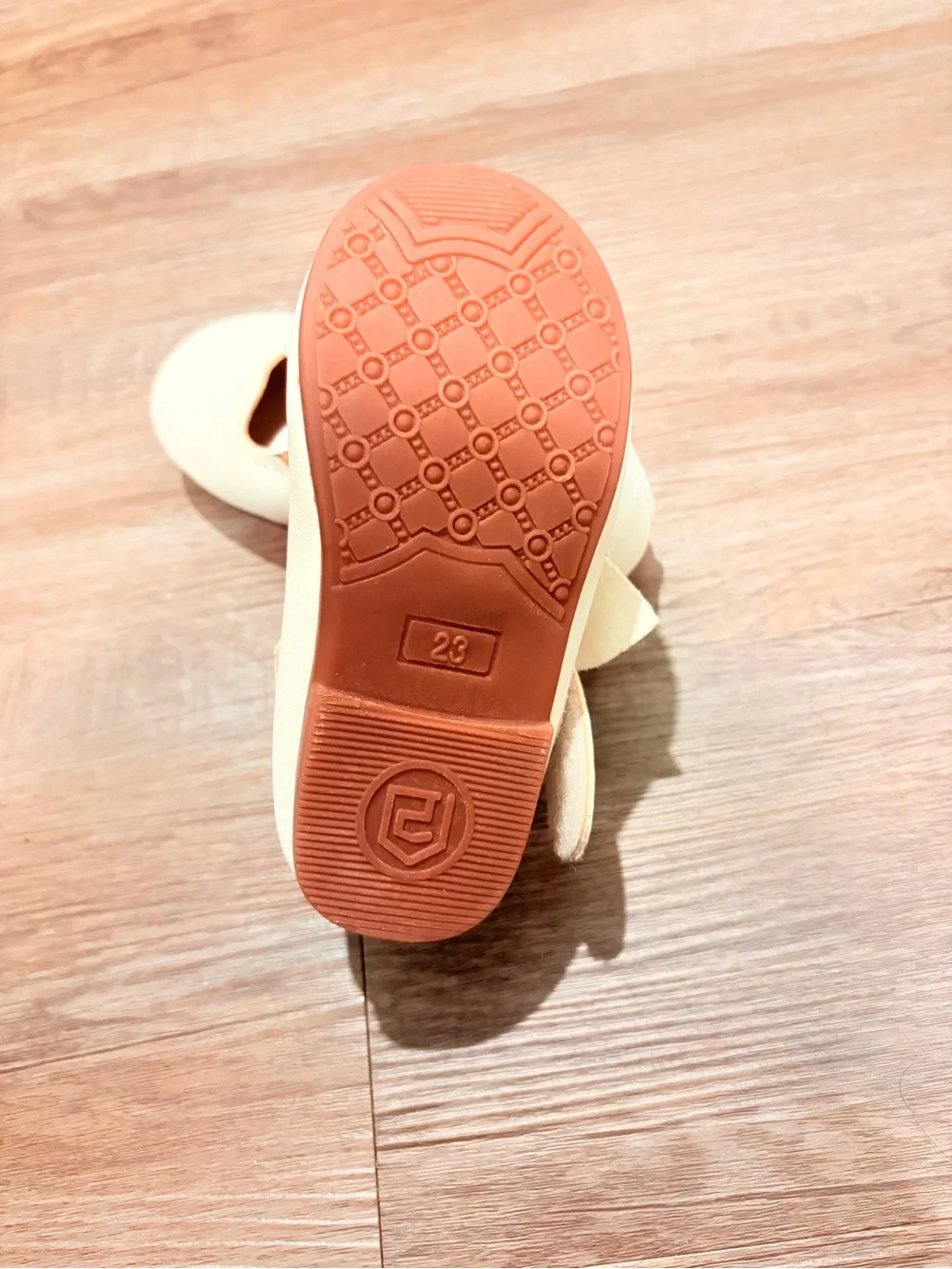 Girls Cream Bow Mary Jane Shoes